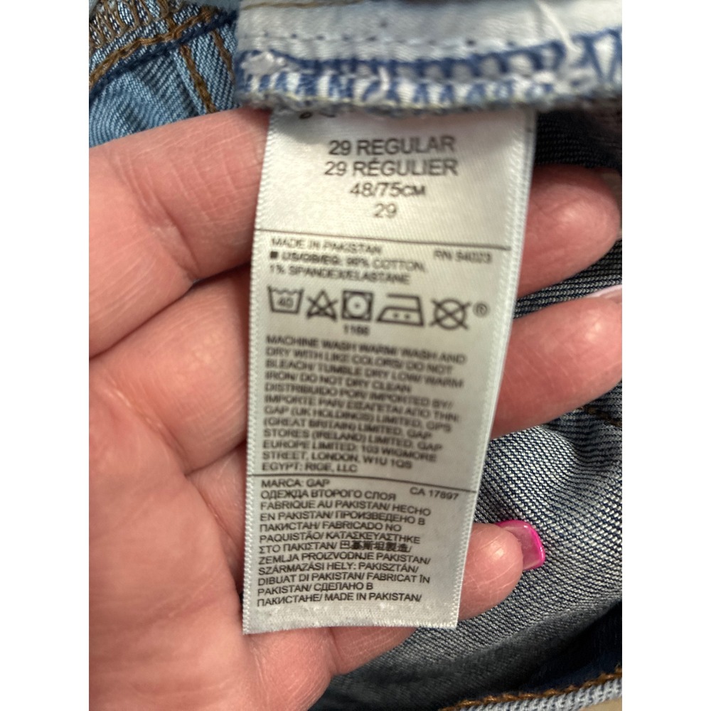 Gap Denim Womens 29 Distressed Medium Wash 5 Inch Inseam Jean Shorts Regular - Picture 5 of 6